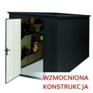 Domek narzędziowy 1,86x3,36 (m) RAL 7016 - WZMOCNIONA KONSTRUKCJA