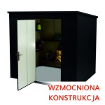 Domek narzędziowy 1,86x2,36 (m) RAL 9005 - WZMOCNIONA KONSTRUKCJA