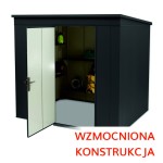 Domek narzędziowy 1,86x2,36 (m) RAL 7016 - WZMOCNIONA KONSTRUKCJA