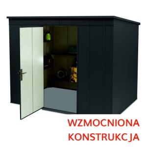 Domek narzędziowy 1,86x2,86 (m) RAL 7016 - WZMOCNIONA KONSTRUKCJA
