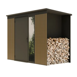 Domek wzmocniony QBOXONE z drewutnią 2,36x1,36 (m)