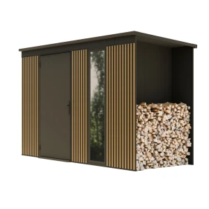 Domek wzmocniony QBOXONE z drewutnią 2,86x1,36 (m)